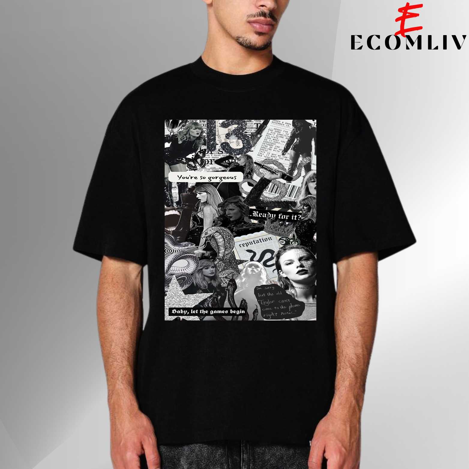 Reputation Era Taylor Swift Tee, Snake Aesthetic Graphic T-Shirt